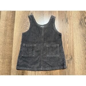 Little Co. Dress Infant Girls Size 6M Green Corduroy Front Pockets